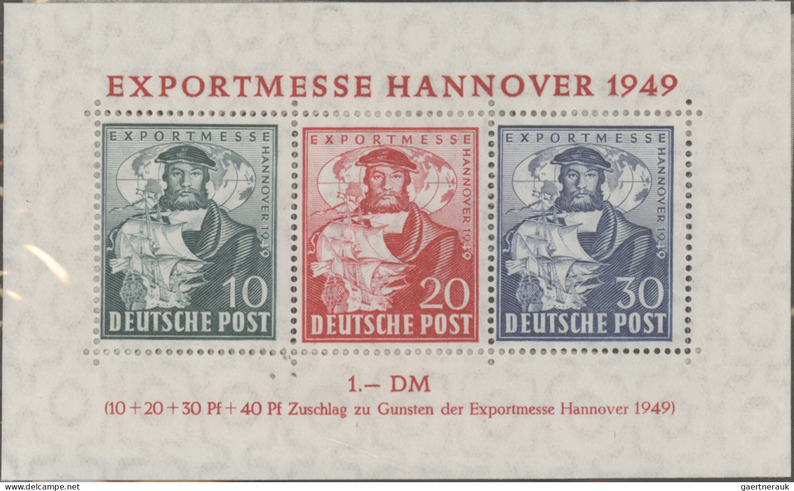 Bizone: 1945/1949, Bizone/Kontrollrat, postfrische Sammlung auf Vordrucken, dabe