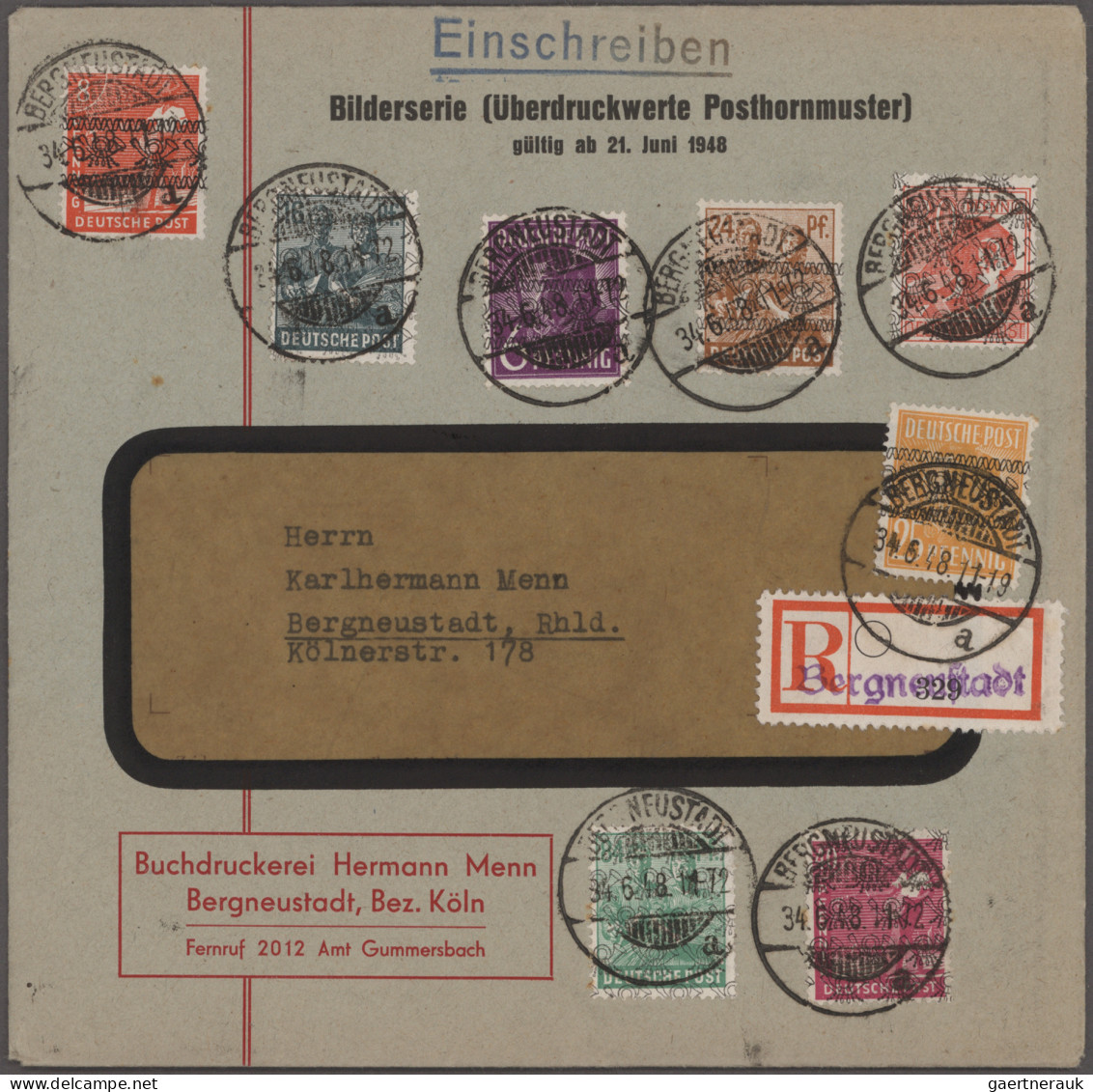 Bizone: 1948, Band/Netz, Saubere Sammlung Von 30 Belegen Mit Etlichen Besonderhe - Other & Unclassified