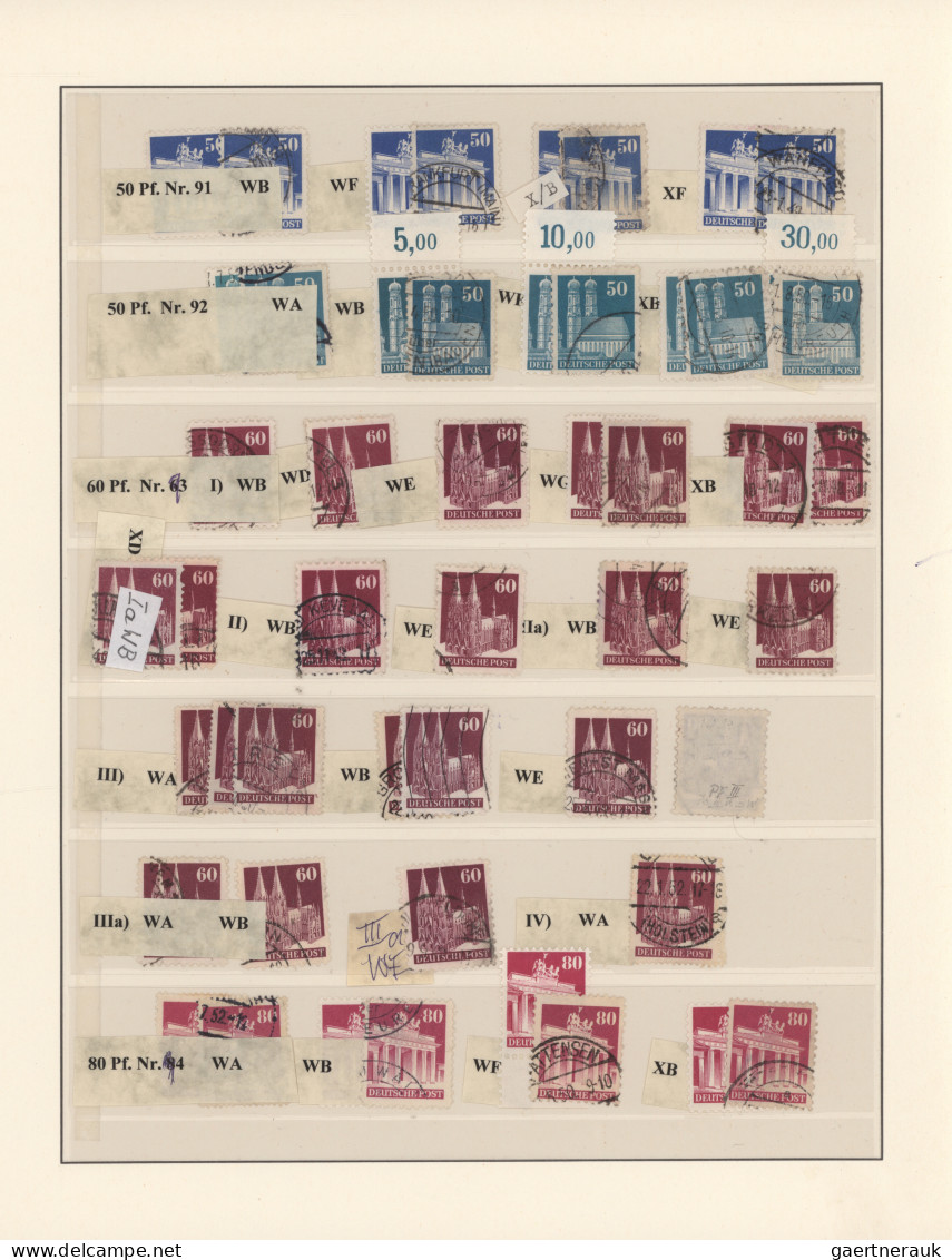 Bizone: 1948/1952, BAUTEN, Umfangreicher Spezial-Sammlungsbestand In Zwei Ringbi - Altri & Non Classificati