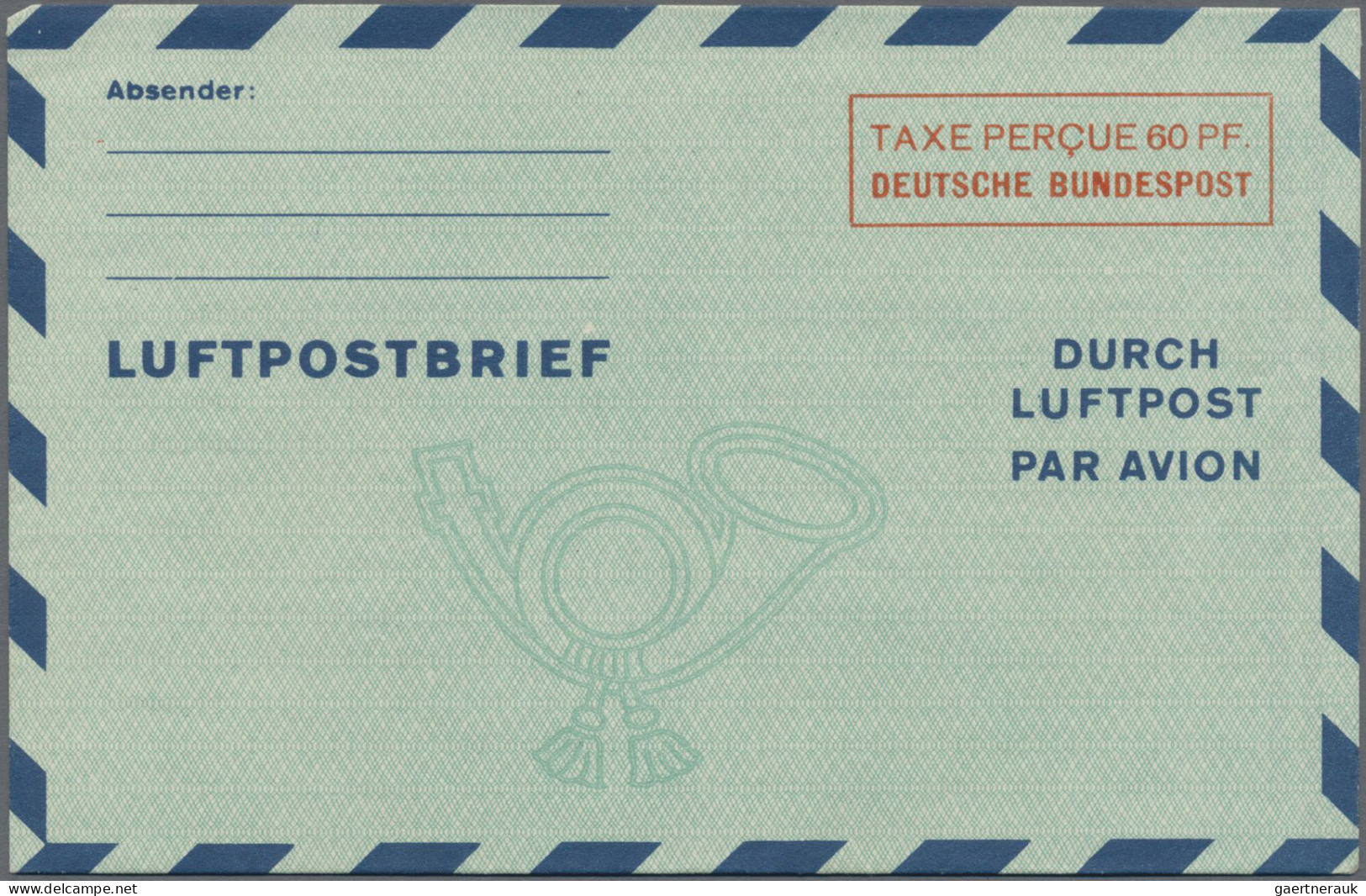 Bizone - Ganzsachen: 1948/1952, 14 Luftpostfaltbriefe, Davon 5 Stück Gelaufen, D - Other & Unclassified