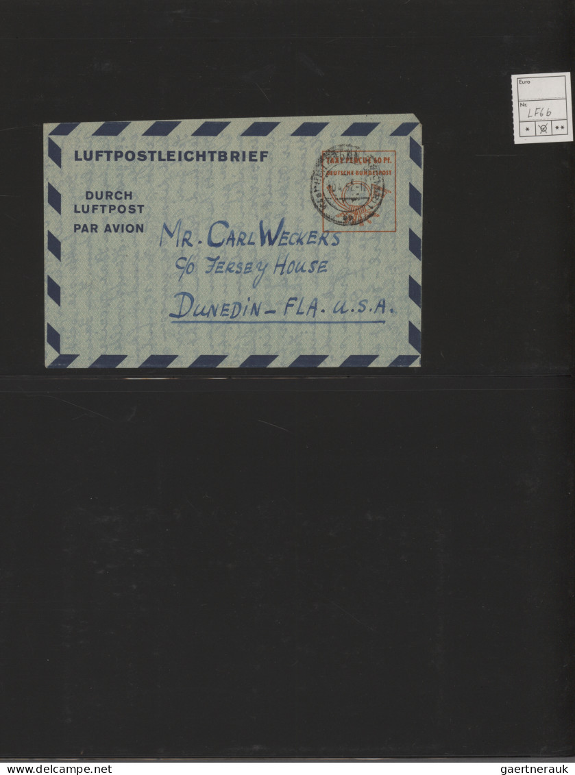 Bizone - Ganzsachen: 1948/1953, Luftpostfaltbriefe Bizone+Bund, Partie Von Zehn - Andere & Zonder Classificatie