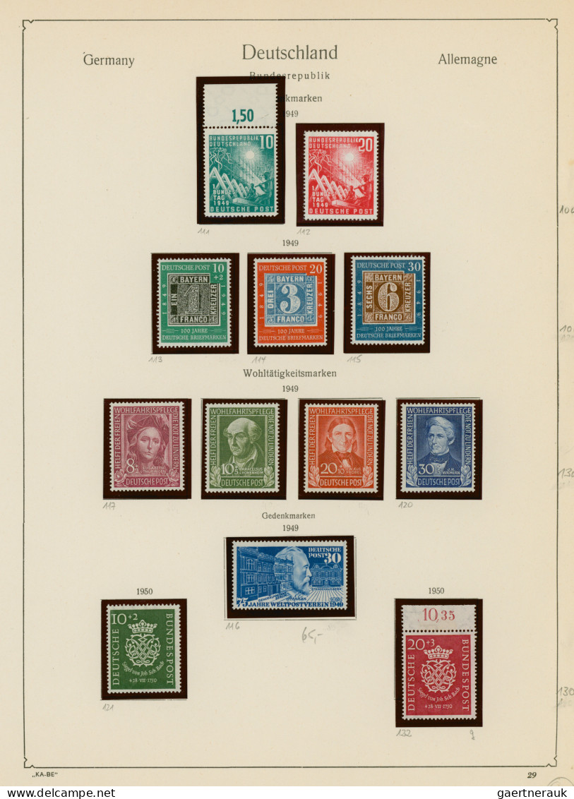 Bundesrepublik Deutschland: 1945/1971, Sammlung Auf Vordruckblättern, Dabei Post - Collezioni