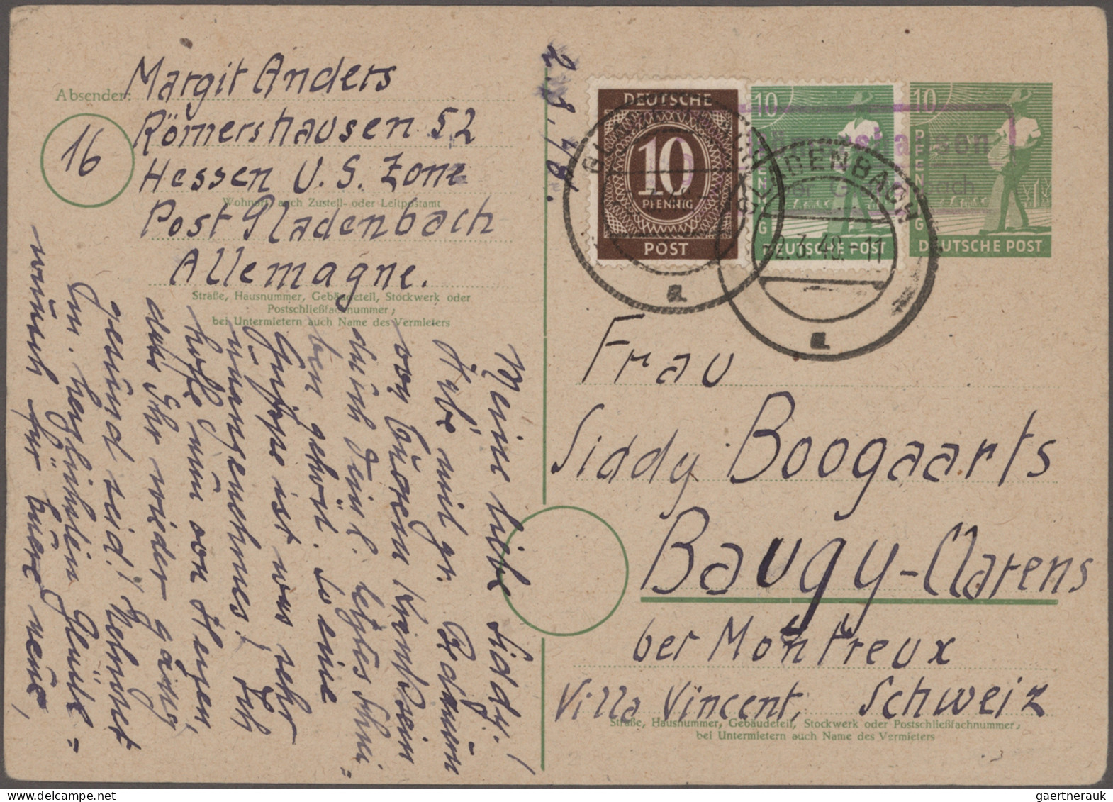 Bundesrepublik Deutschland: 1945/1973, Westzonen+Bund, Partie von ca. 250 Briefe