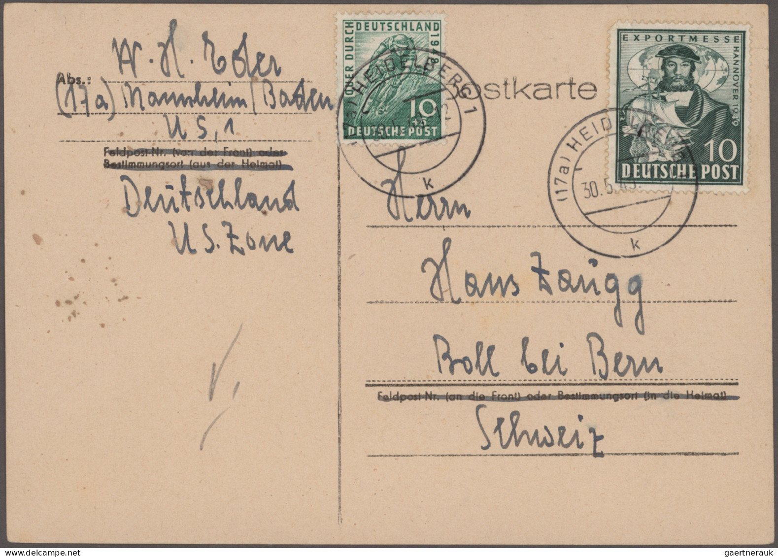 Bundesrepublik Deutschland: 1945/1973, Westzonen+Bund, Partie von ca. 250 Briefe