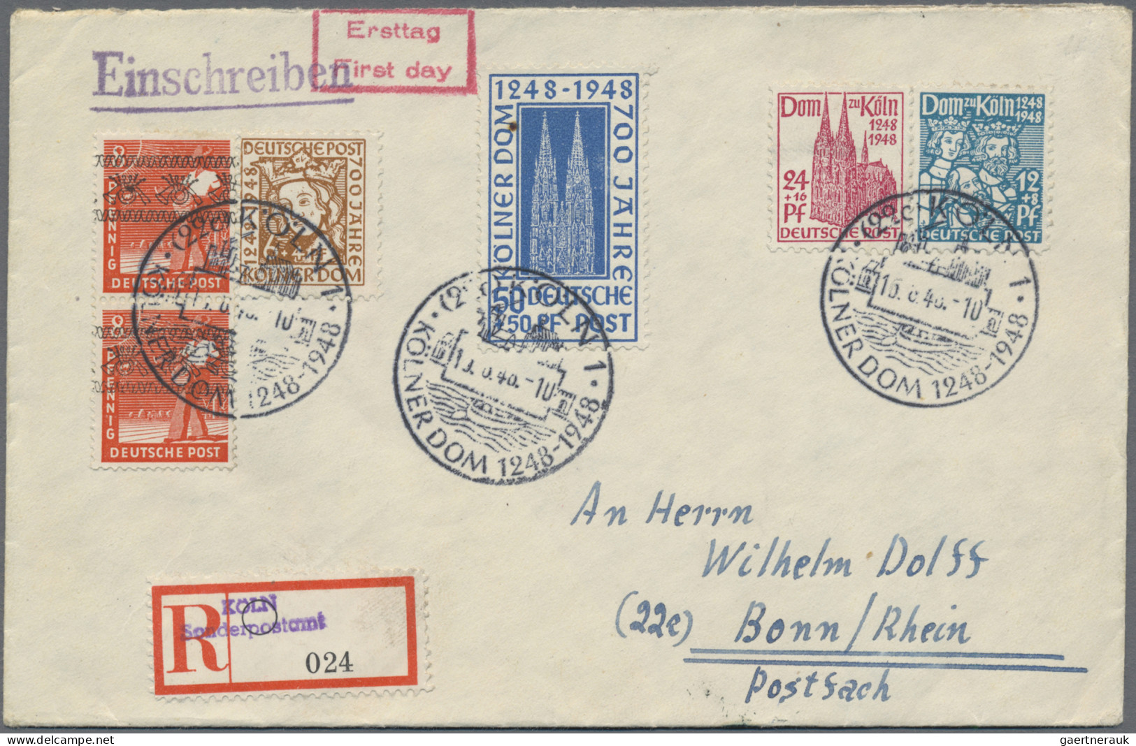 Bundesrepublik Deutschland: 1948/1956, Sammlung Von 77 Briefen, Meist Sondermark - Sammlungen