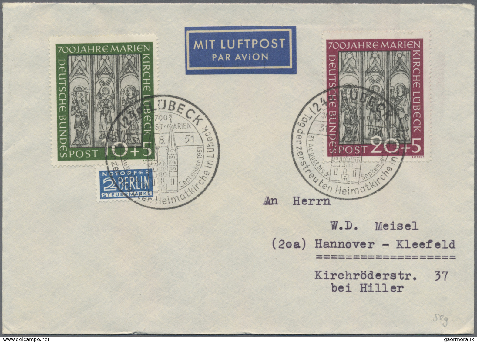 Bundesrepublik Deutschland: 1948/1956, Sammlung Von 77 Briefen, Meist Sondermark - Sammlungen