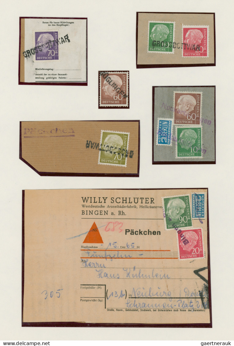 Bundesrepublik Deutschland: 1948/1958, Bizone/Bund-Notstempel, Sammlungspartie V - Verzamelingen