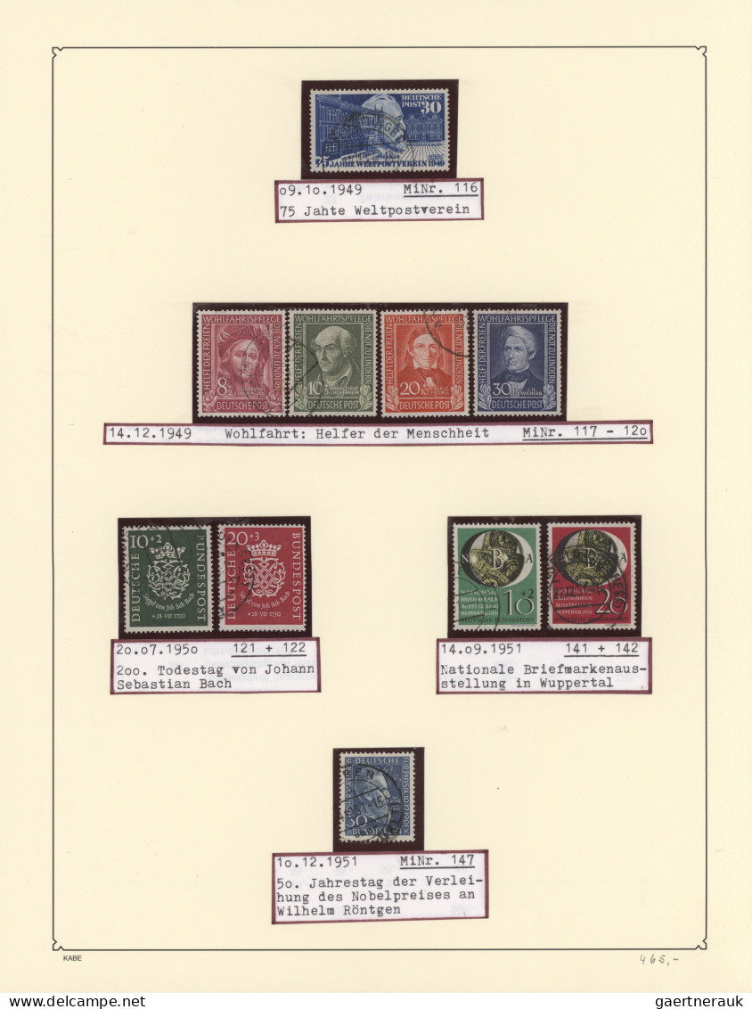 Bundesrepublik Deutschland: 1948/2001, Saubere Gestempelte Bund-Sammlung In Drei - Verzamelingen