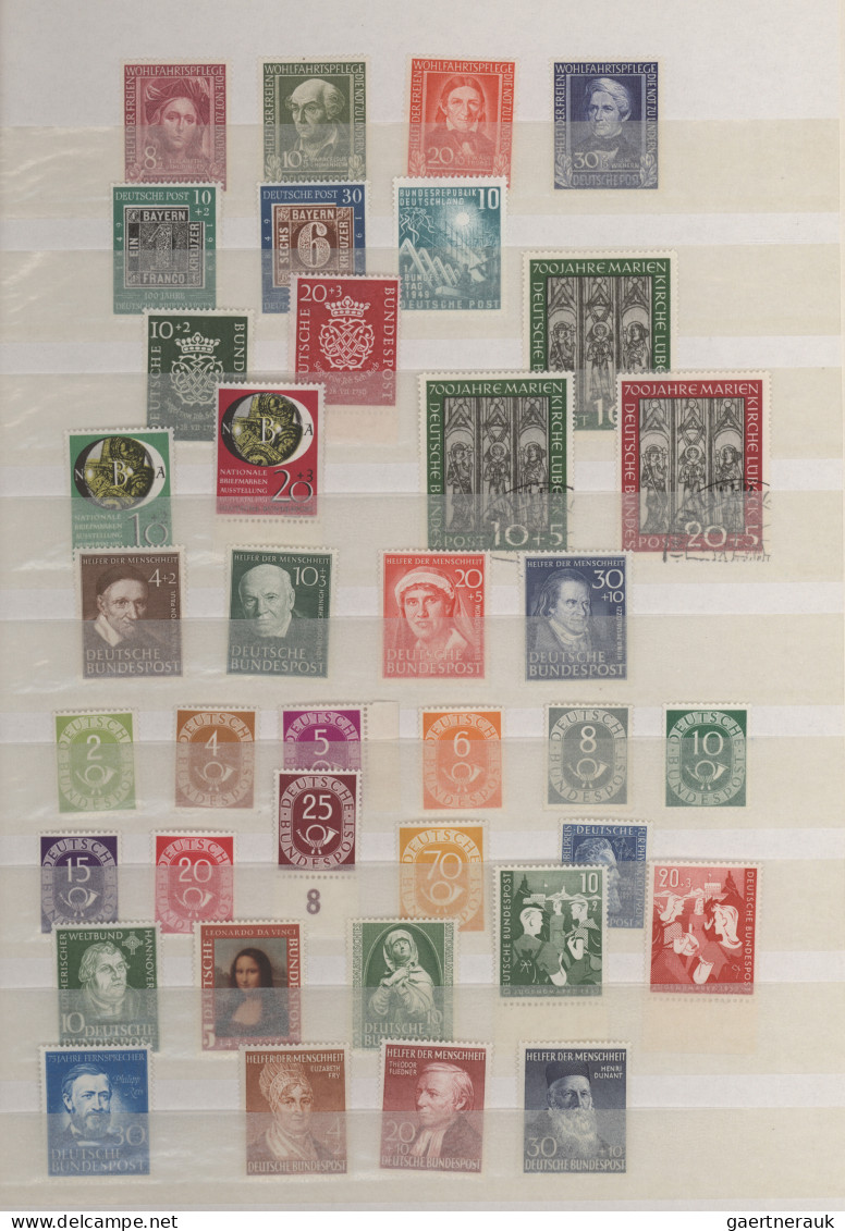 Bundesrepublik Deutschland: 1949/1955, Saubere Postfrische Partie Mit Mittleren - Collezioni