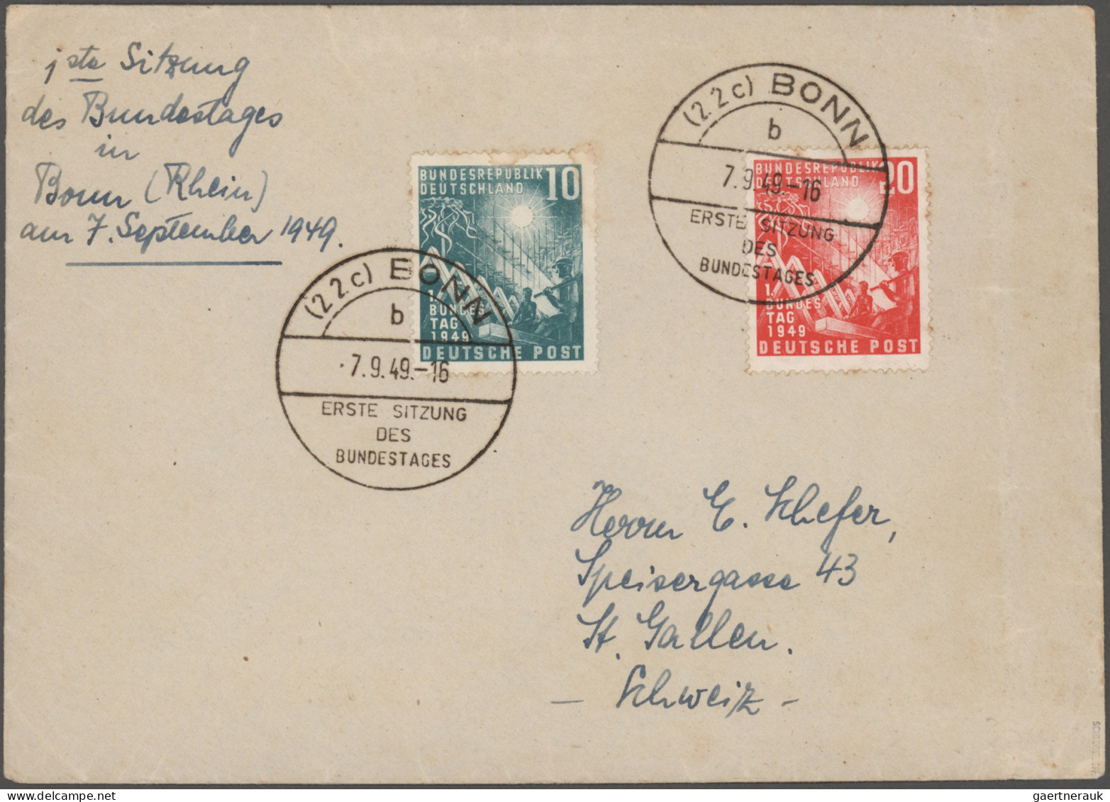 Bundesrepublik Deutschland: 1949/1959 (ca.), Umfangreicher FDC-Posten, Fast Nur - Collezioni