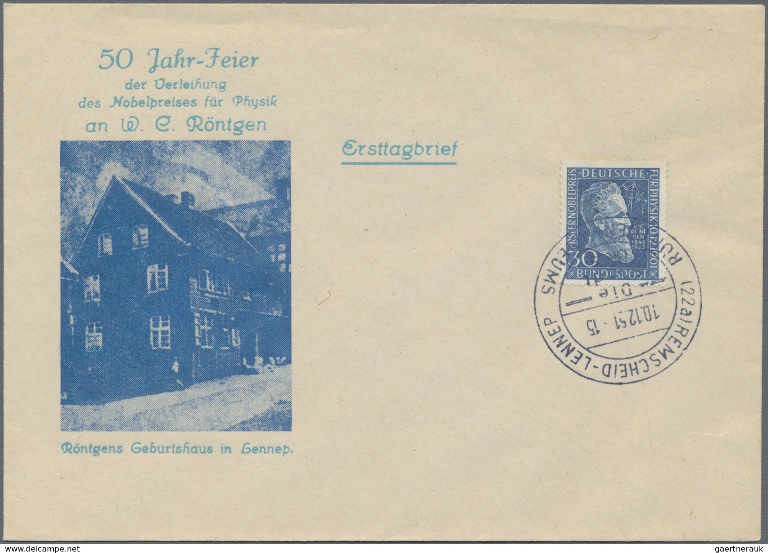 Bundesrepublik Deutschland: 1949/1959, Hochwertige Partie Von 53 Briefen Und Kar - Sammlungen