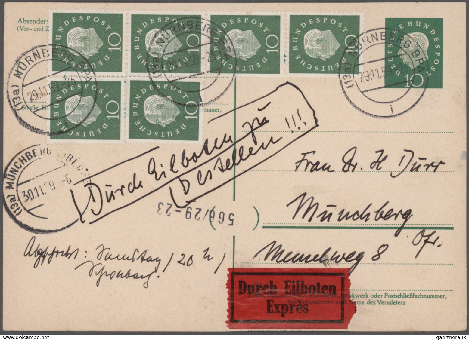 Bundesrepublik Deutschland: 1949/1960, Partie Von 33 Briefen/Karten Mit Dauerser - Sammlungen