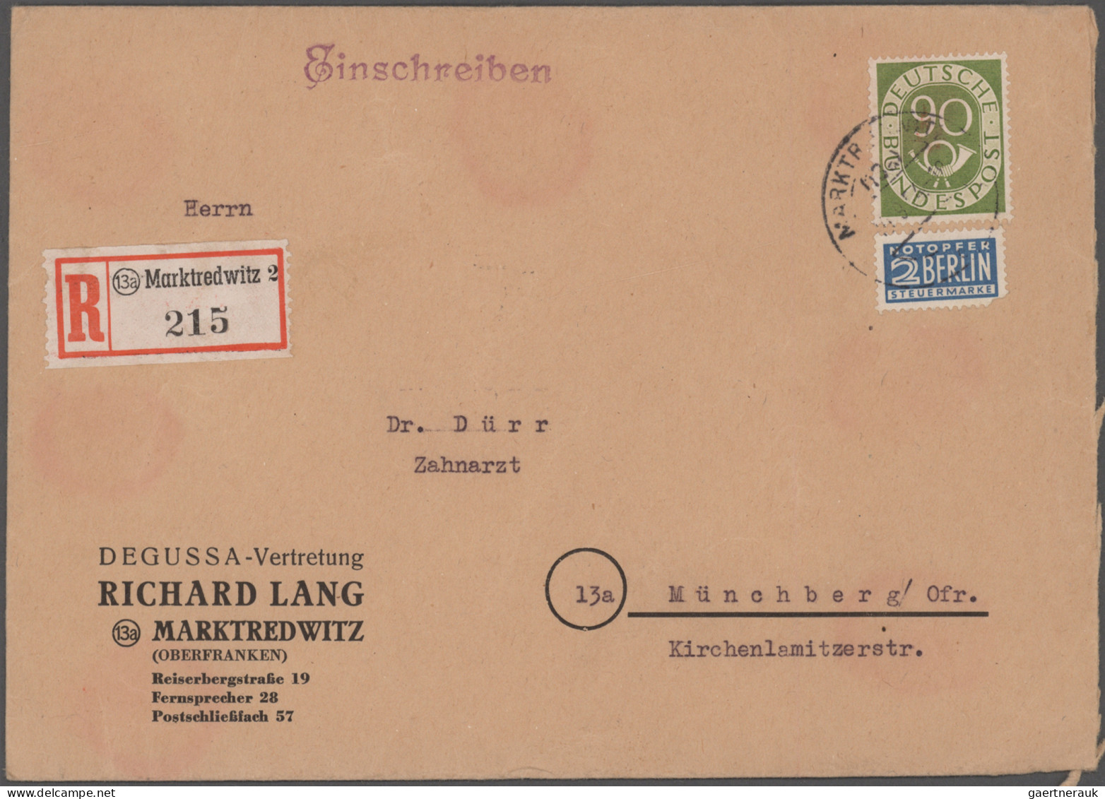 Bundesrepublik Deutschland: 1949/1960, Partie Von 33 Briefen/Karten Mit Dauerser - Sammlungen