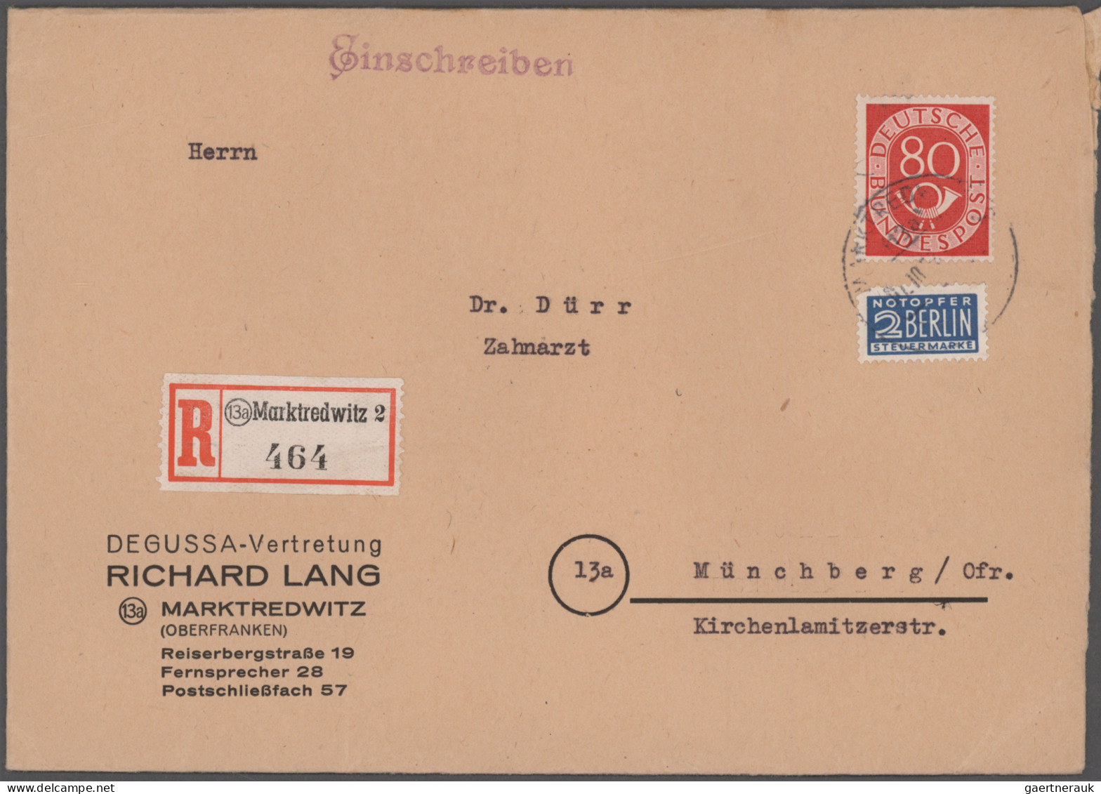 Bundesrepublik Deutschland: 1949/1960, Partie Von 33 Briefen/Karten Mit Dauerser - Verzamelingen