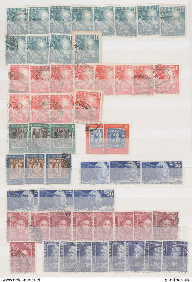 Bundesrepublik Deutschland: 1949/1963, Reichhaltiger Gestempelter Und Postfrisch - Collections