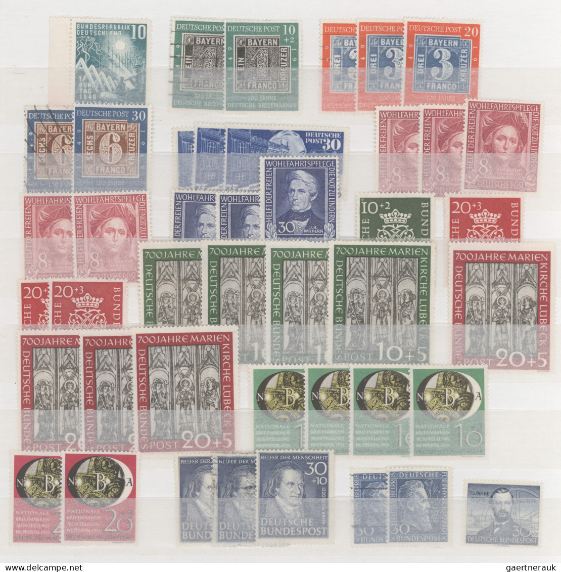 Bundesrepublik Deutschland: 1949/1963, Reichhaltiger Gestempelter Und Postfrisch - Verzamelingen