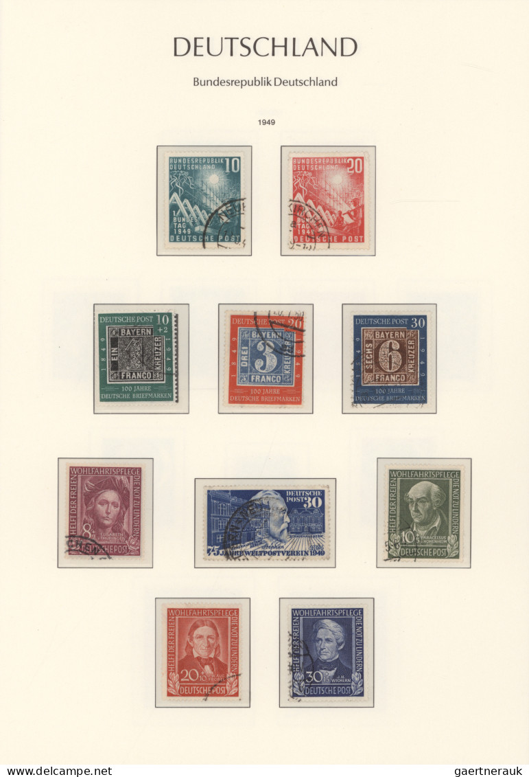 Bundesrepublik Deutschland: 1949/1974, Gestempelte Sammlung In Einem Blauen Leuc - Verzamelingen