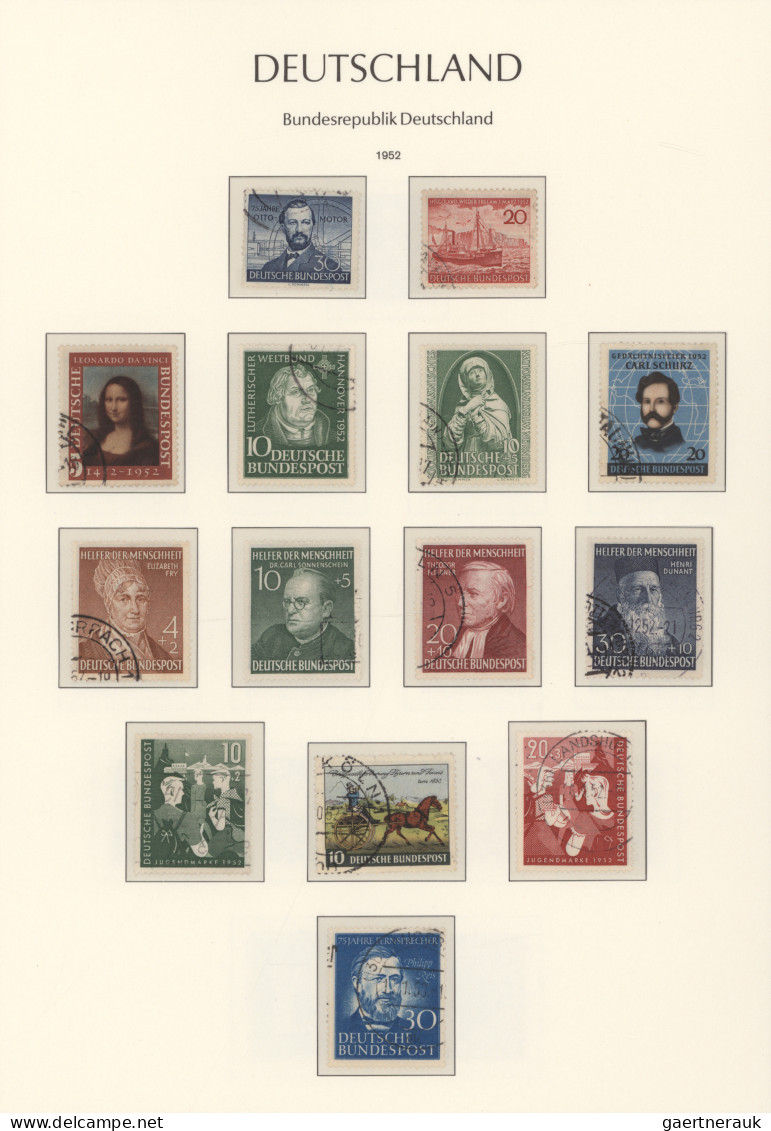 Bundesrepublik Deutschland: 1949/1974, Gestempelte Sammlung In Einem Blauen Leuc - Verzamelingen