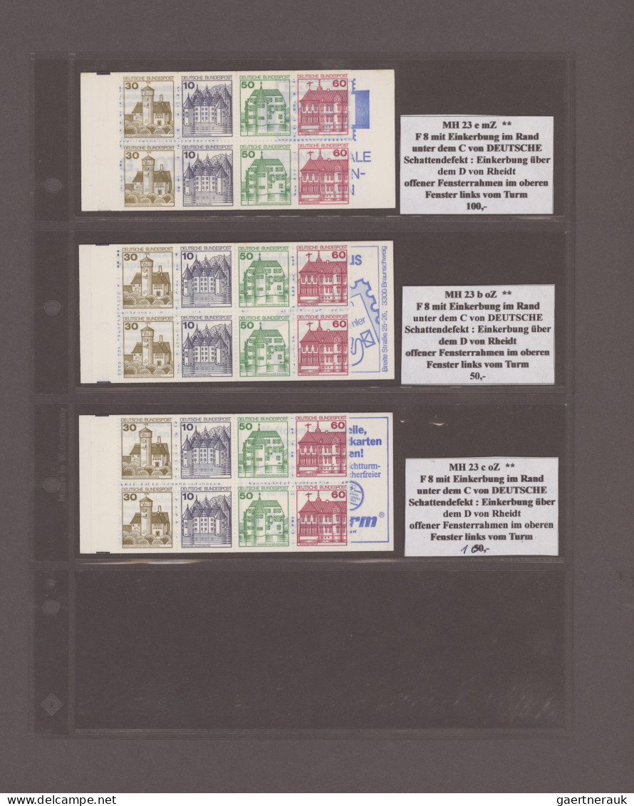 Bundesrepublik - Markenheftchen: 1977/1982: BURGEN Und SCHLÖSSER, Umfassende Und - Autres & Non Classés