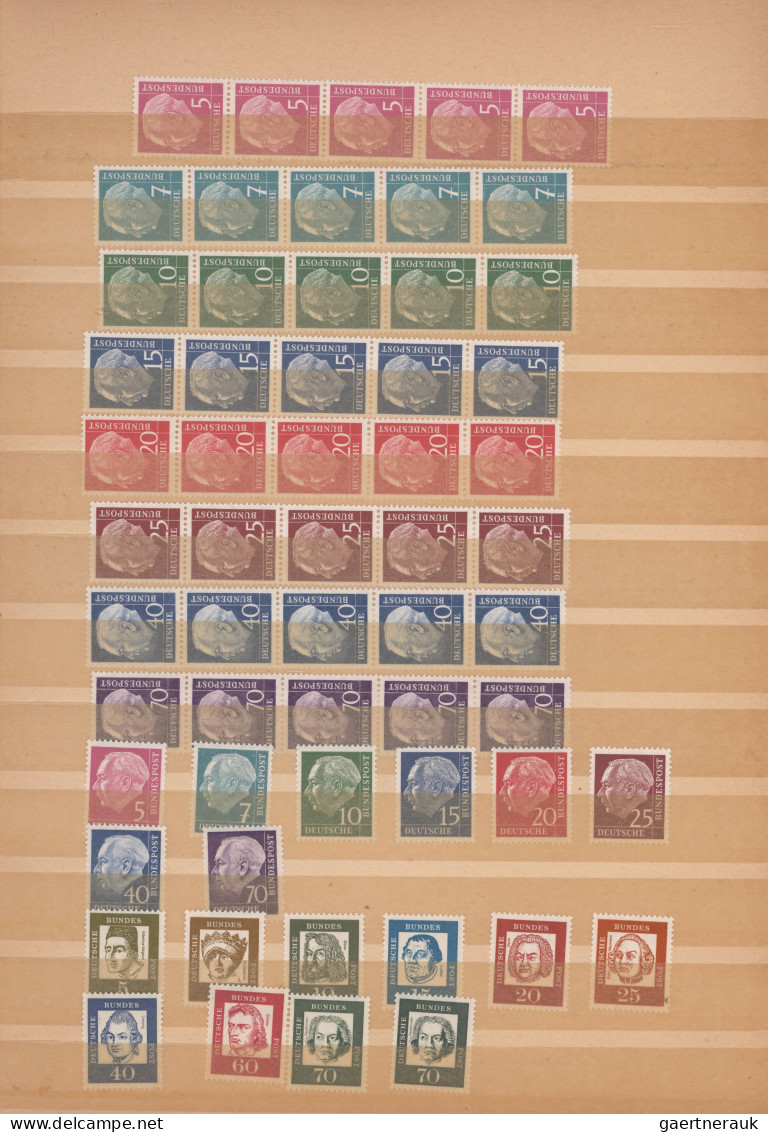 Bundesrepublik - Rollenmarken: 1954/2000, Umfangreicher Postfrischer Sammlungsbe - Roller Precancels