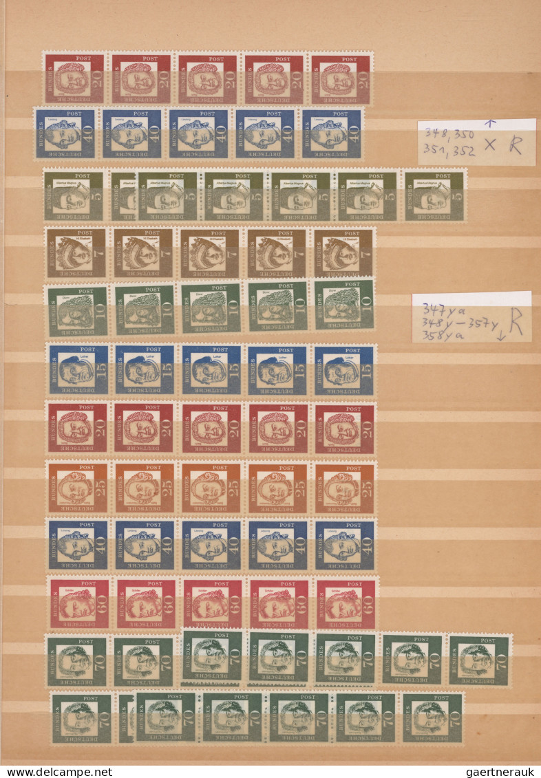 Bundesrepublik - Rollenmarken: 1954/2000, Umfangreicher Postfrischer Sammlungsbe - Roller Precancels
