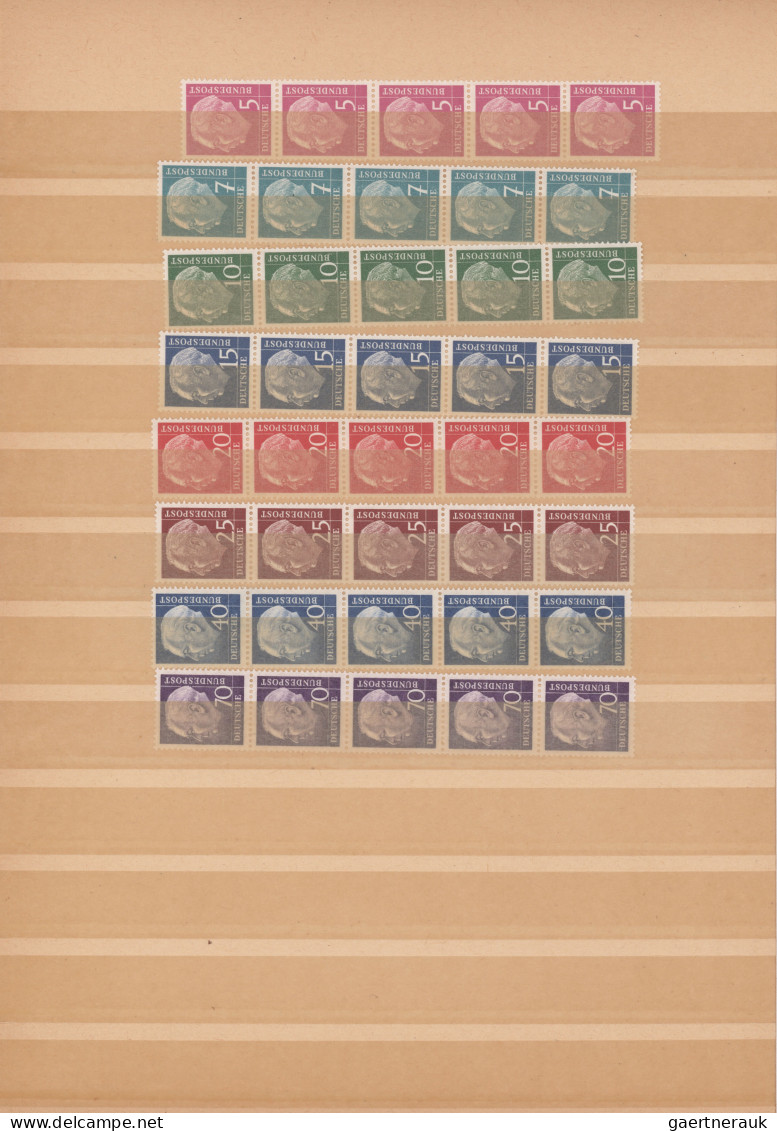 Bundesrepublik - Rollenmarken: 1954/2000, Umfangreicher Postfrischer Sammlungsbe - Roller Precancels