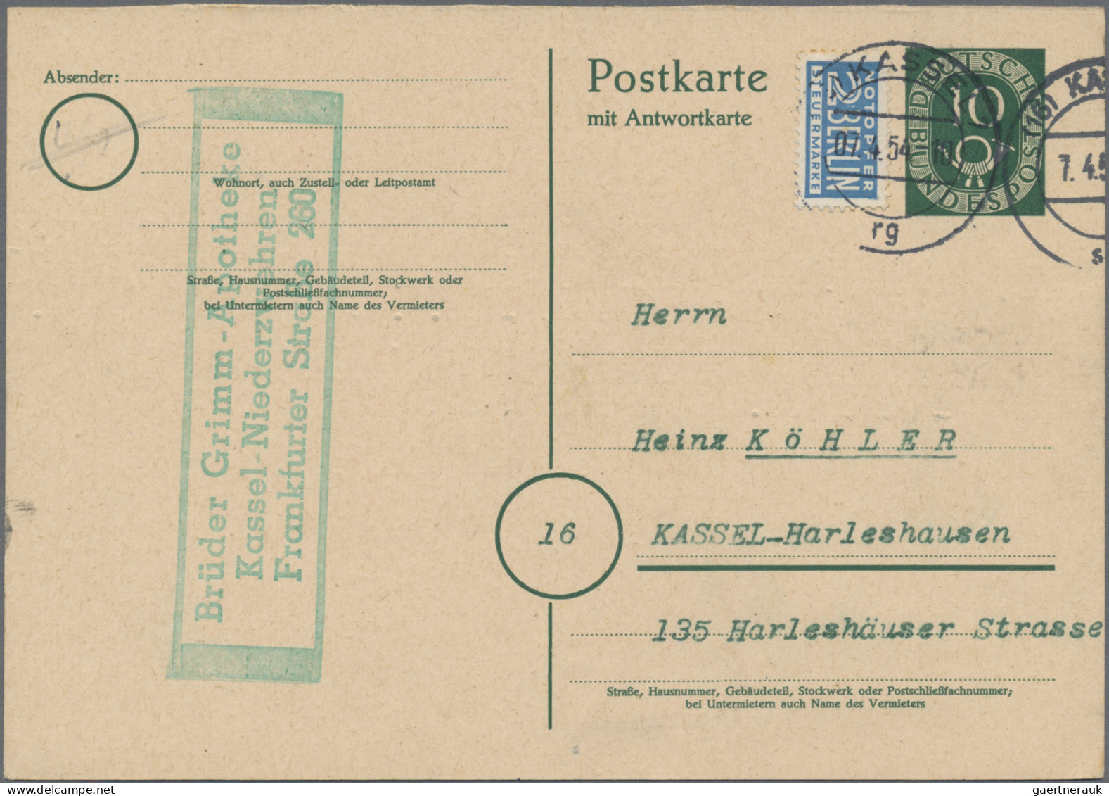 Bundesrepublik - Ganzsachen: 1949/1981, Umfangreiche Sammlung Von Ca. 236 Gebrau - Other & Unclassified