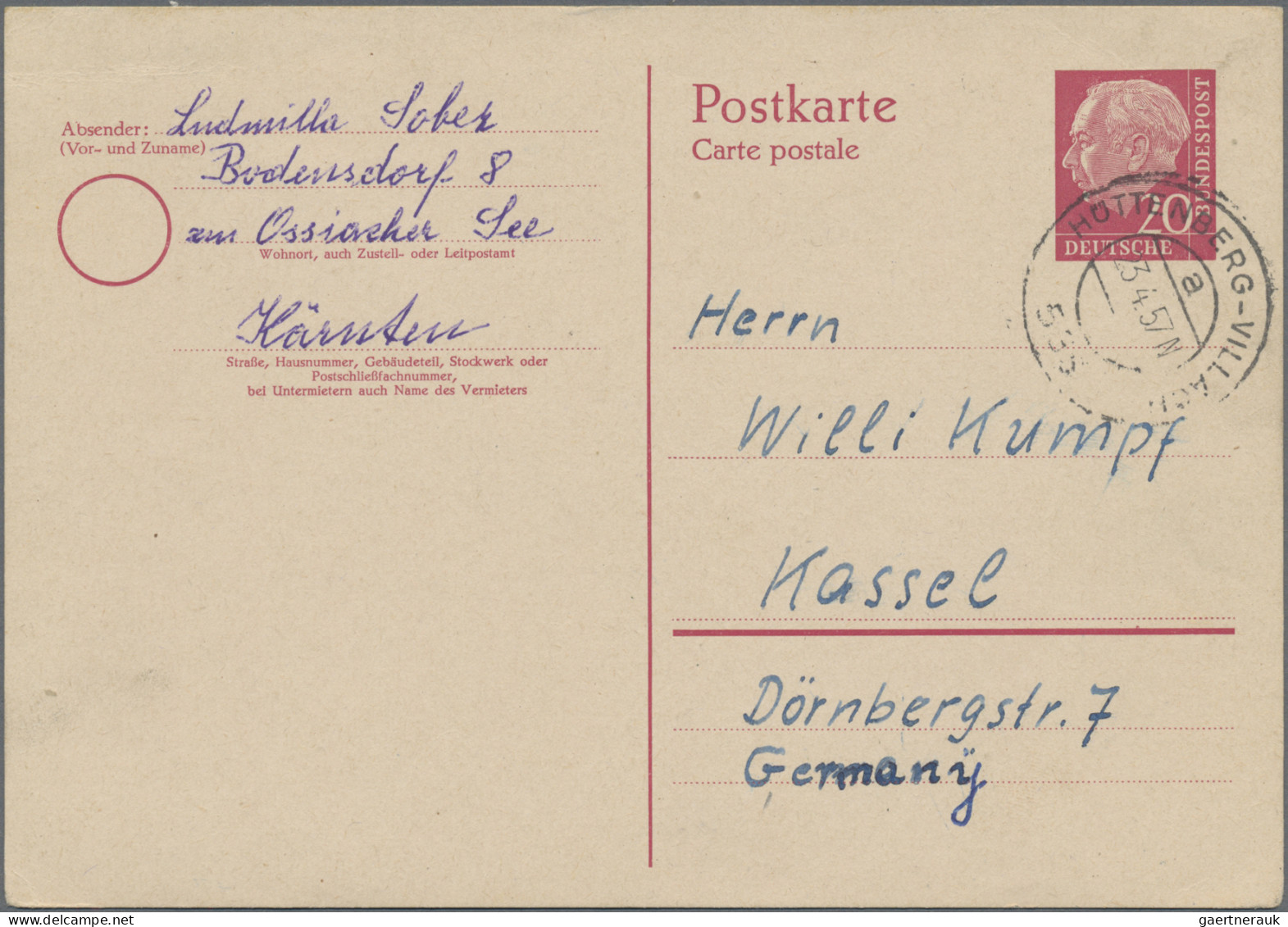 Bundesrepublik - Ganzsachen: 1949/1981, Umfangreiche Sammlung Von Ca. 236 Gebrau - Other & Unclassified