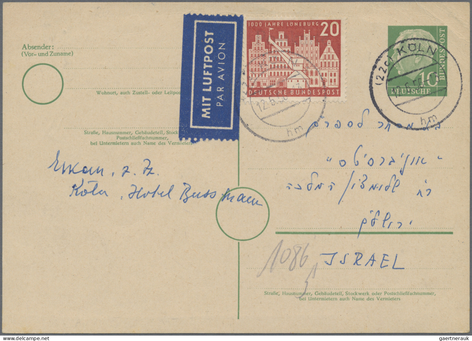 Bundesrepublik - Ganzsachen: 1954/1963, HEUSS-GANZSACHEN, saubere Sammlung von c