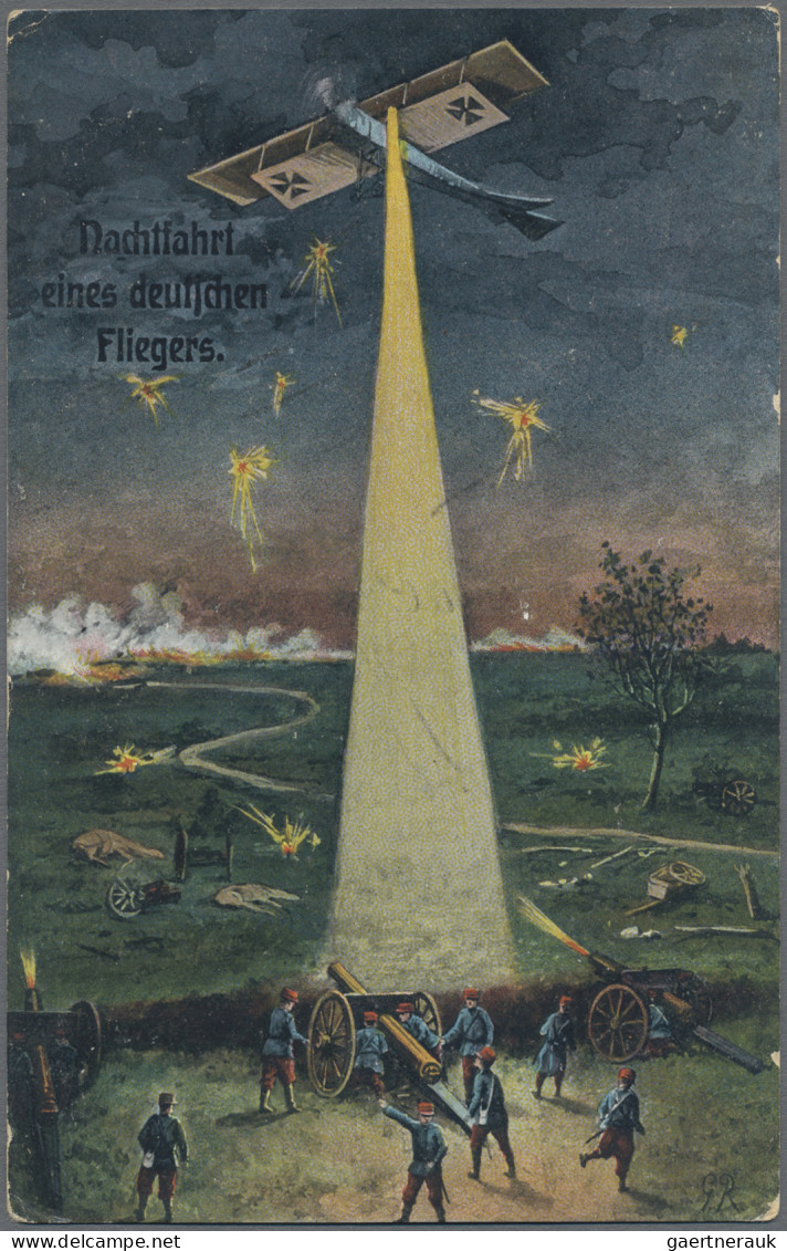 Ansichtskarten: Motive: 1909/1915 (ca.), Zeppelin/Luftwaffe WK I, Partie Von 29 - Altri & Non Classificati