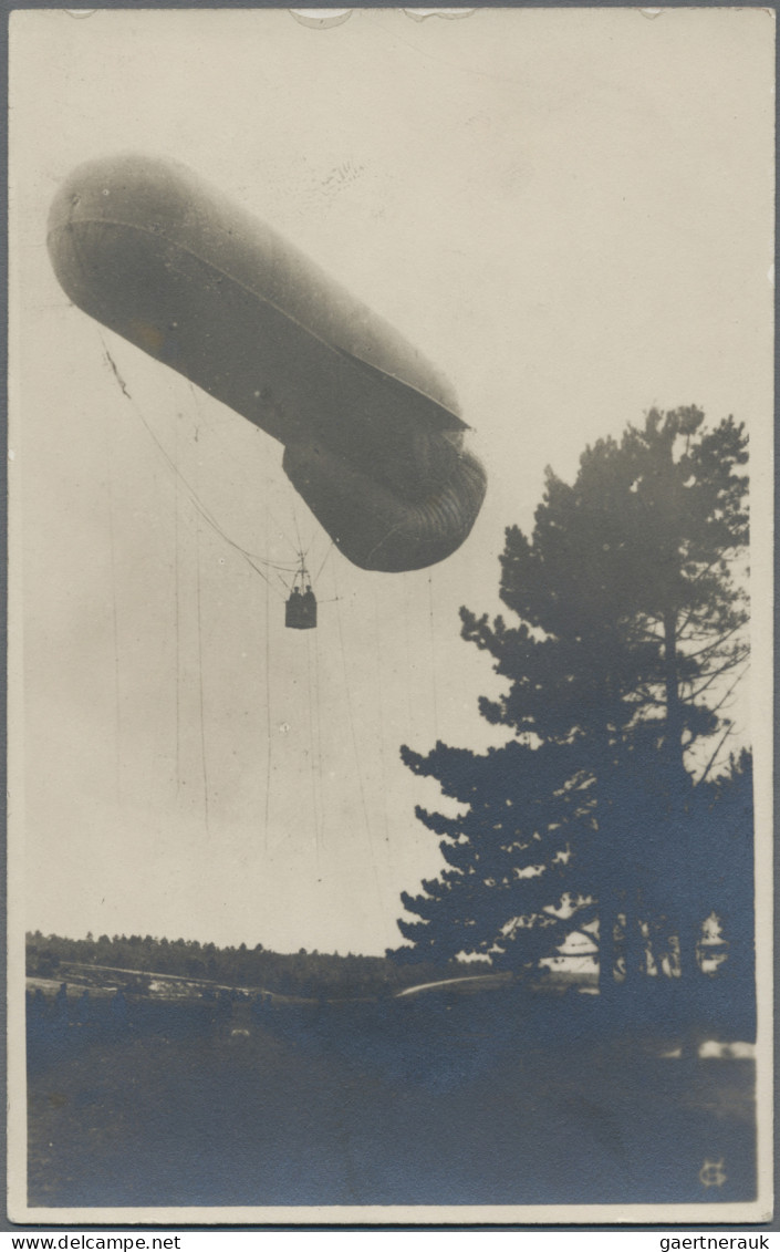 Ansichtskarten: Motive: 1909/1915 (ca.), Zeppelin/Luftwaffe WK I, Partie Von 29 - Autres & Non Classés