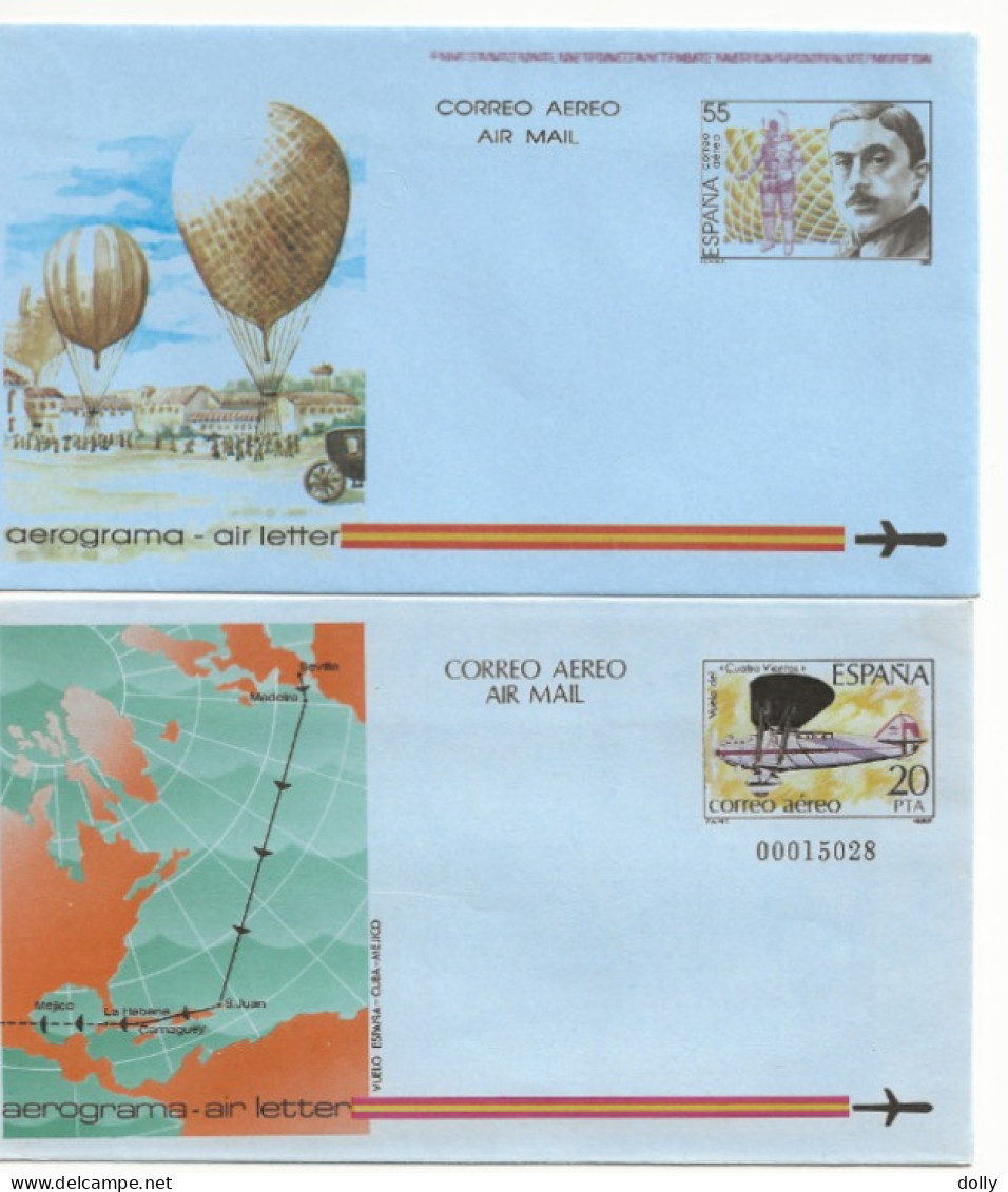 TIMBRE DE L ESPAGNE NEUF** MNH POSTE AERIENNE ENTIER   3 PIECES AEROGRAMA-AIR LETTER - Unused Stamps