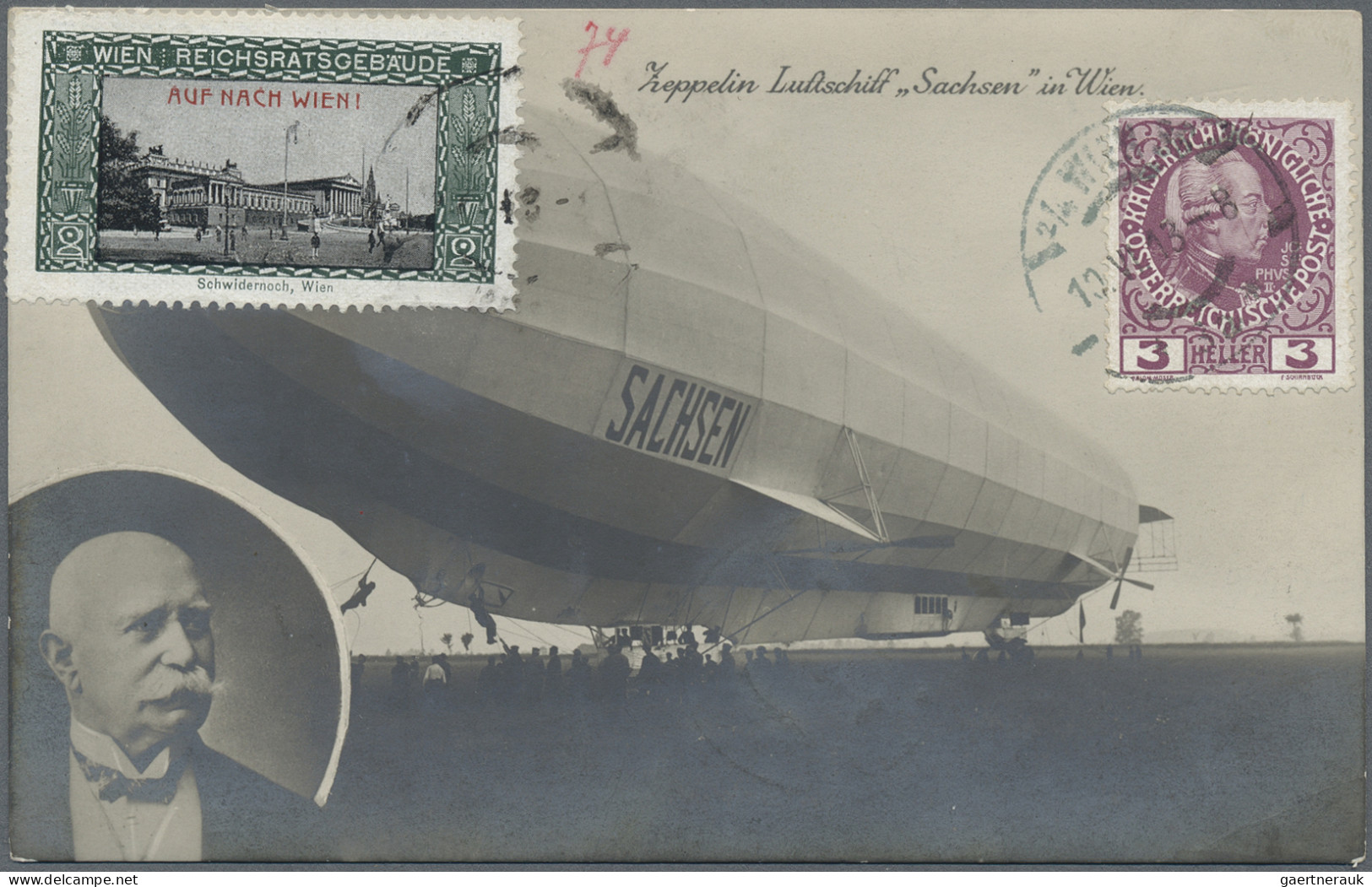 Ansichtskarten: Motive: ZEPPELIN: Amazing Group Of Ca. 177 Zeppelin Postcards Mo - Other & Unclassified