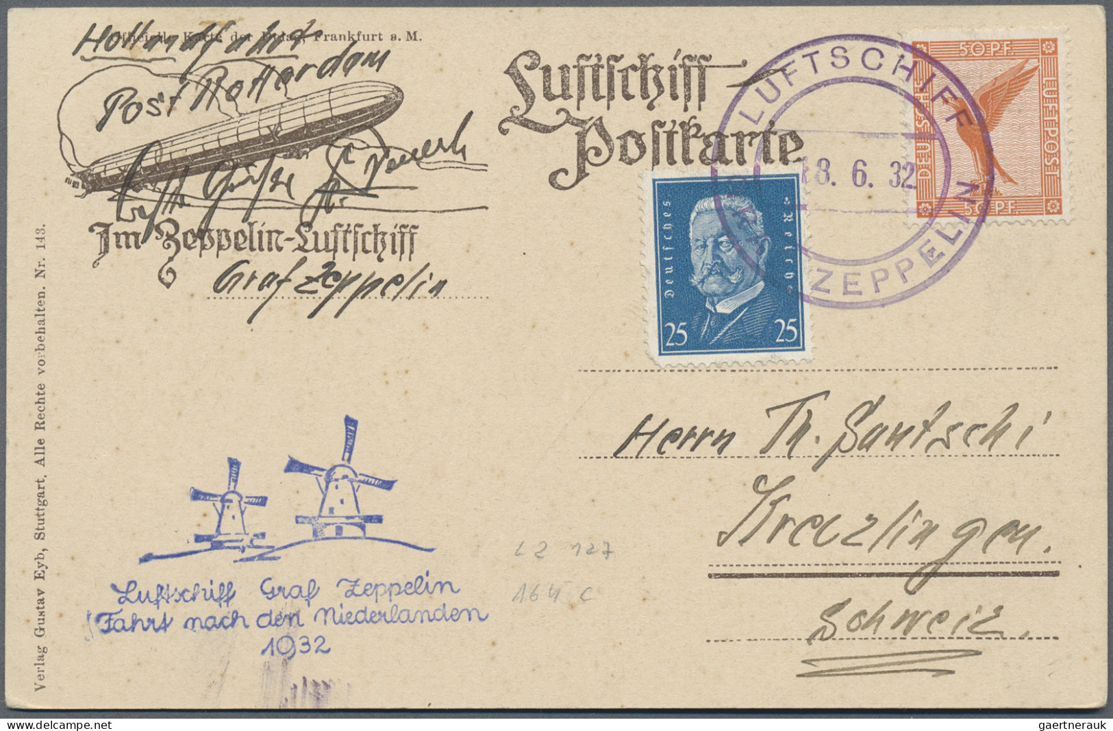 Ansichtskarten: Motive: ZEPPELIN: Over 140 Zeppelin Postcards, Mostly Real Photo - Other & Unclassified