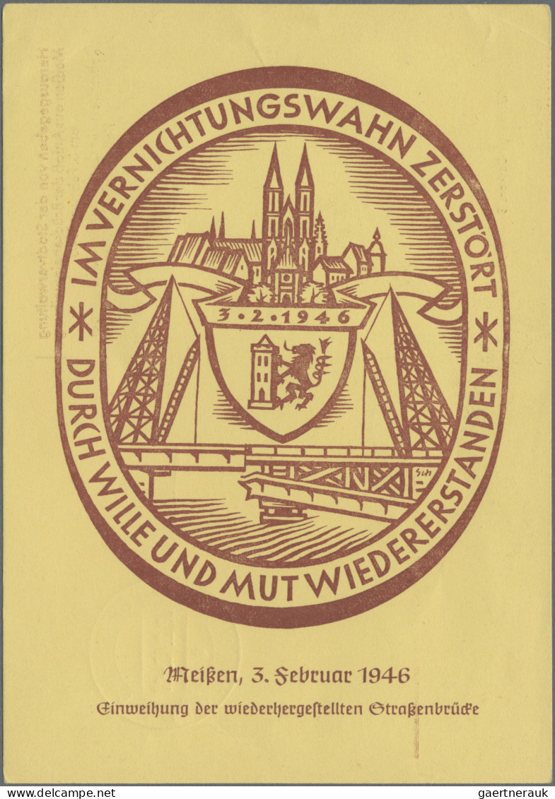 Ansichtskarten: Deutschland: EREIGNIS- und SONDERPOSTKARTEN OSTDEUTSCHLAND, 1945