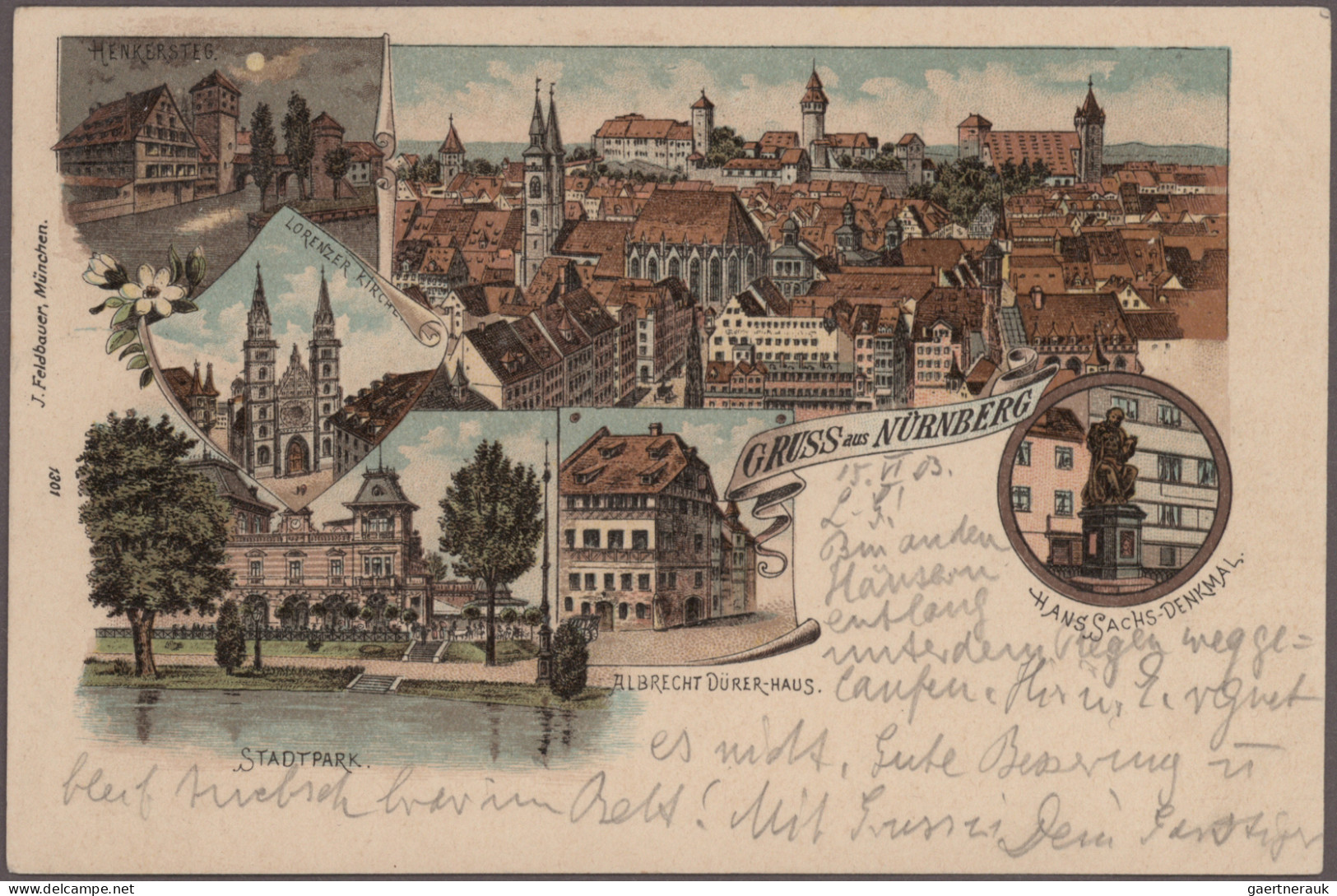 Ansichtskarten: Bayern: NÜRNBERG: Ca. 1903/56, Partie Von Ca. 60 Gebrauchten Und - Other & Unclassified