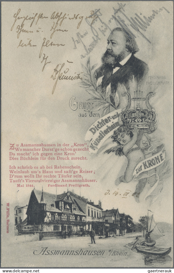 Ansichtskarten: Hessen: 1895/1940 (ca.), Meist Um 1900, RHEINGAU, Partie Von Ca. - Sonstige & Ohne Zuordnung