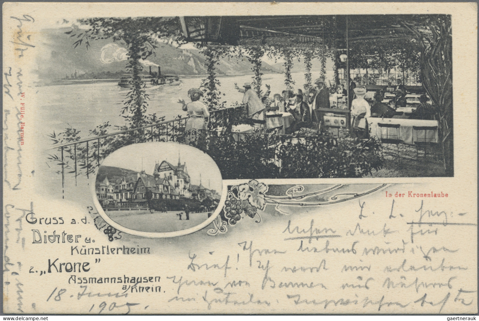 Ansichtskarten: Hessen: 1895/1940 (ca.), meist um 1900, RHEINGAU, Partie von ca.