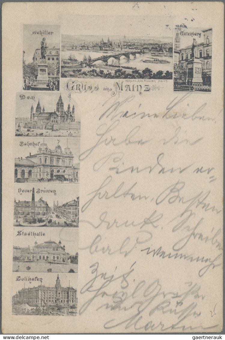 Ansichtskarten: Rheinland-Pfalz: 1895/1950 (ca.), MAINZ, Partie von ca. 157 alte