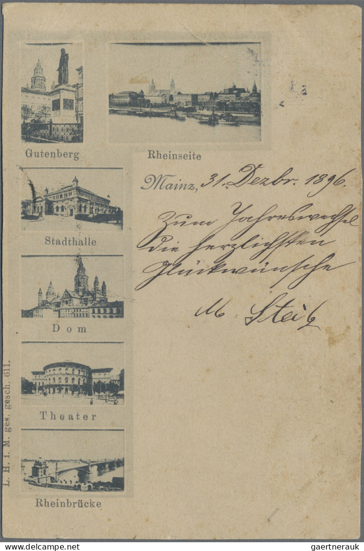 Ansichtskarten: Rheinland-Pfalz: 1895/1950 (ca.), MAINZ, Partie von ca. 157 alte