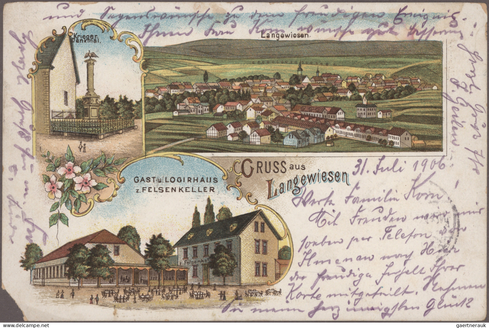 Ansichtskarten: Thüringen: THÜRINGEN, kleine Schachtel mit ca. 60 alten Ansichts
