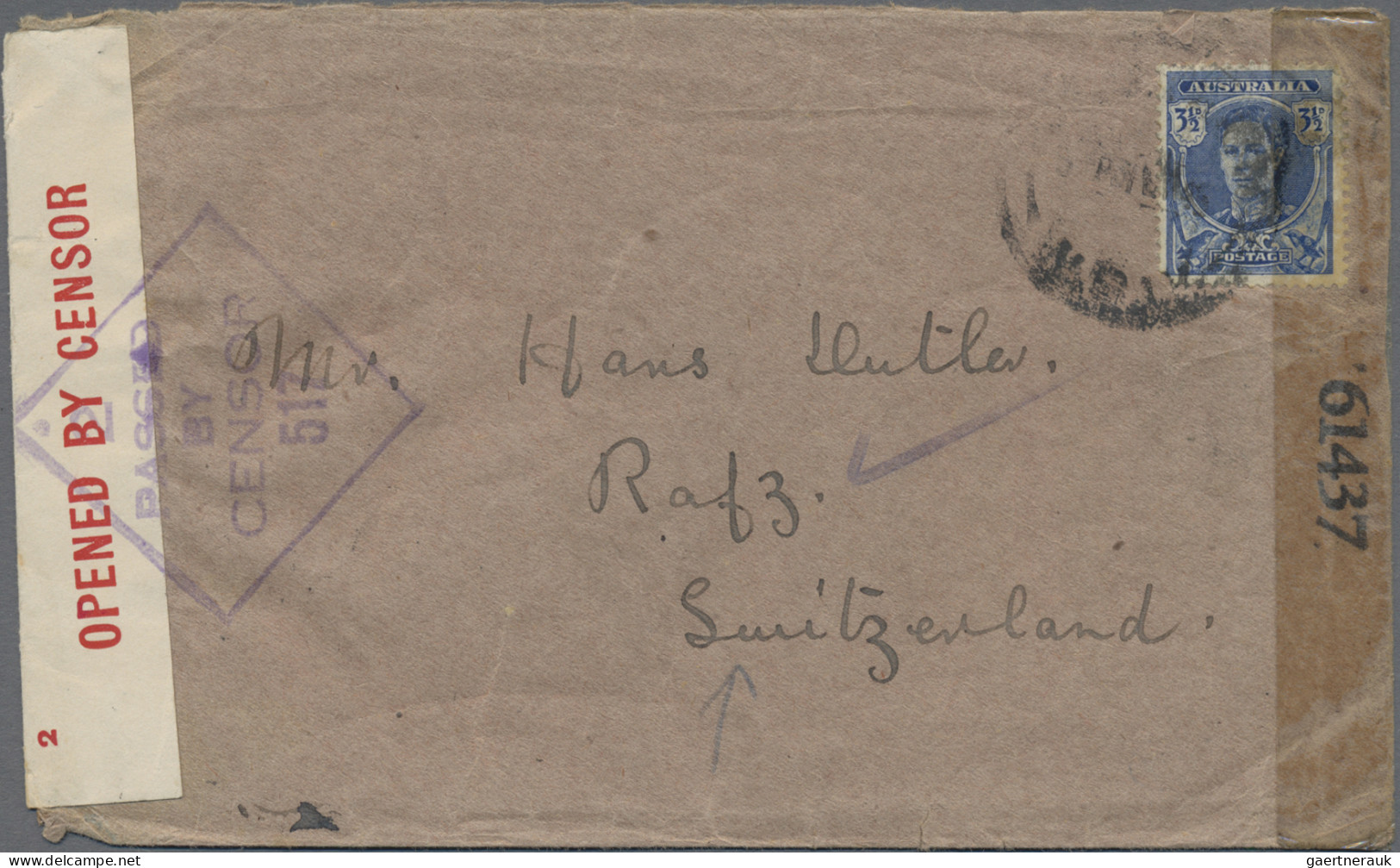 Australia: 1939/1945, Censored Covers To Overseas (13 Inc. One Registered) Or Us - Sammlungen