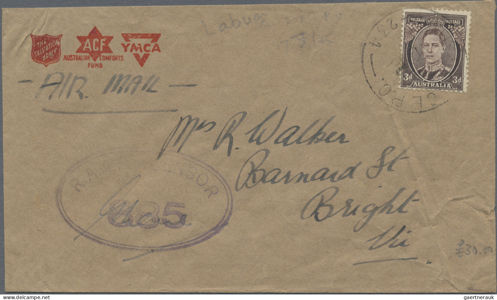 Australia: 1939/1951, covers (27) with AAPO, AIFFPO, FPO, HM ship, RAAF ec. mili