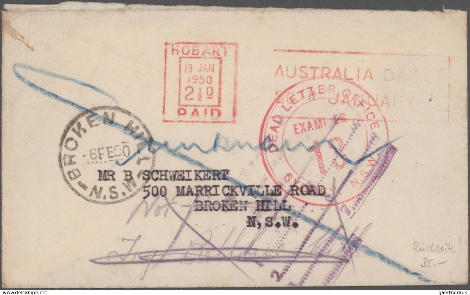 Australia - specialities: 1901/1952, METER MARKS/FREE FRANKS, collection of 55 c