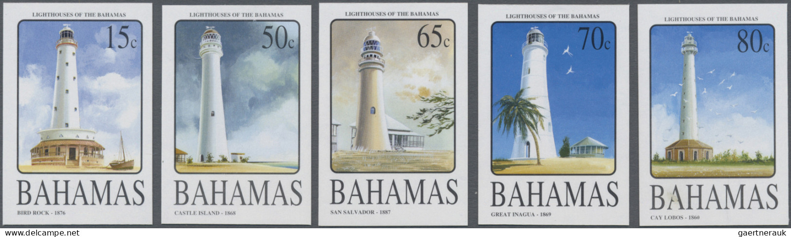 Bahamas: 1999/2013. Collection containing 2956 IMPERFORATE stamps and 34 IMPERFO