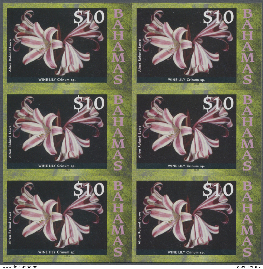 Bahamas: 1999/2013. Collection containing 2956 IMPERFORATE stamps and 34 IMPERFO