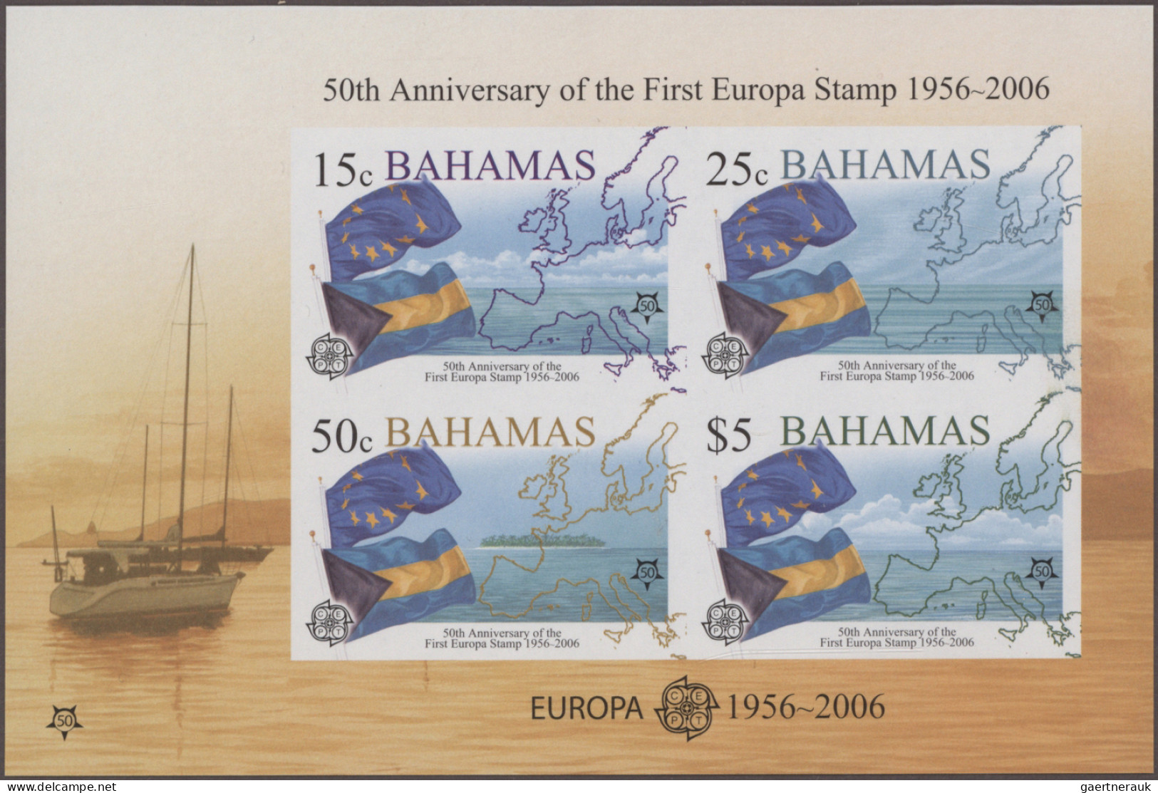 Bahamas: 2002/2006. Collection containing 1236 IMPERFORATE stamps (inclusive som