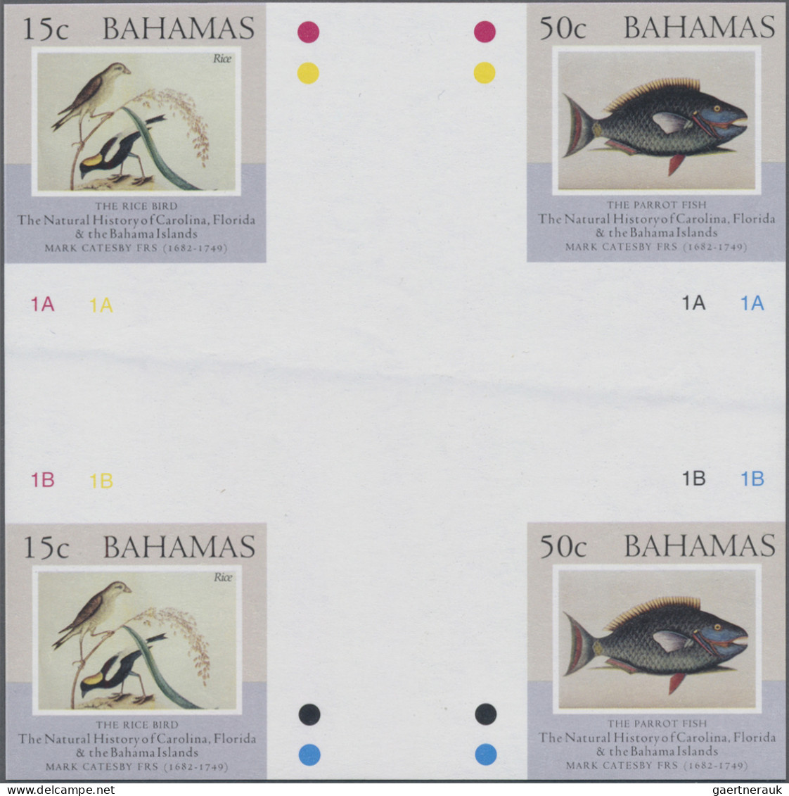 Bahamas: 2002/2006. Collection containing 1236 IMPERFORATE stamps (inclusive som