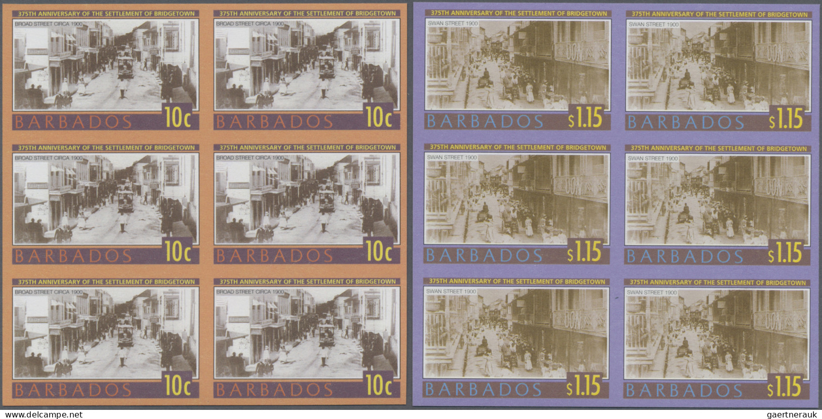 Barbados: 1994/2007 Collection Containing 1502 IMPERFORATE Stamps (inclusive Som - Barbades (1966-...)