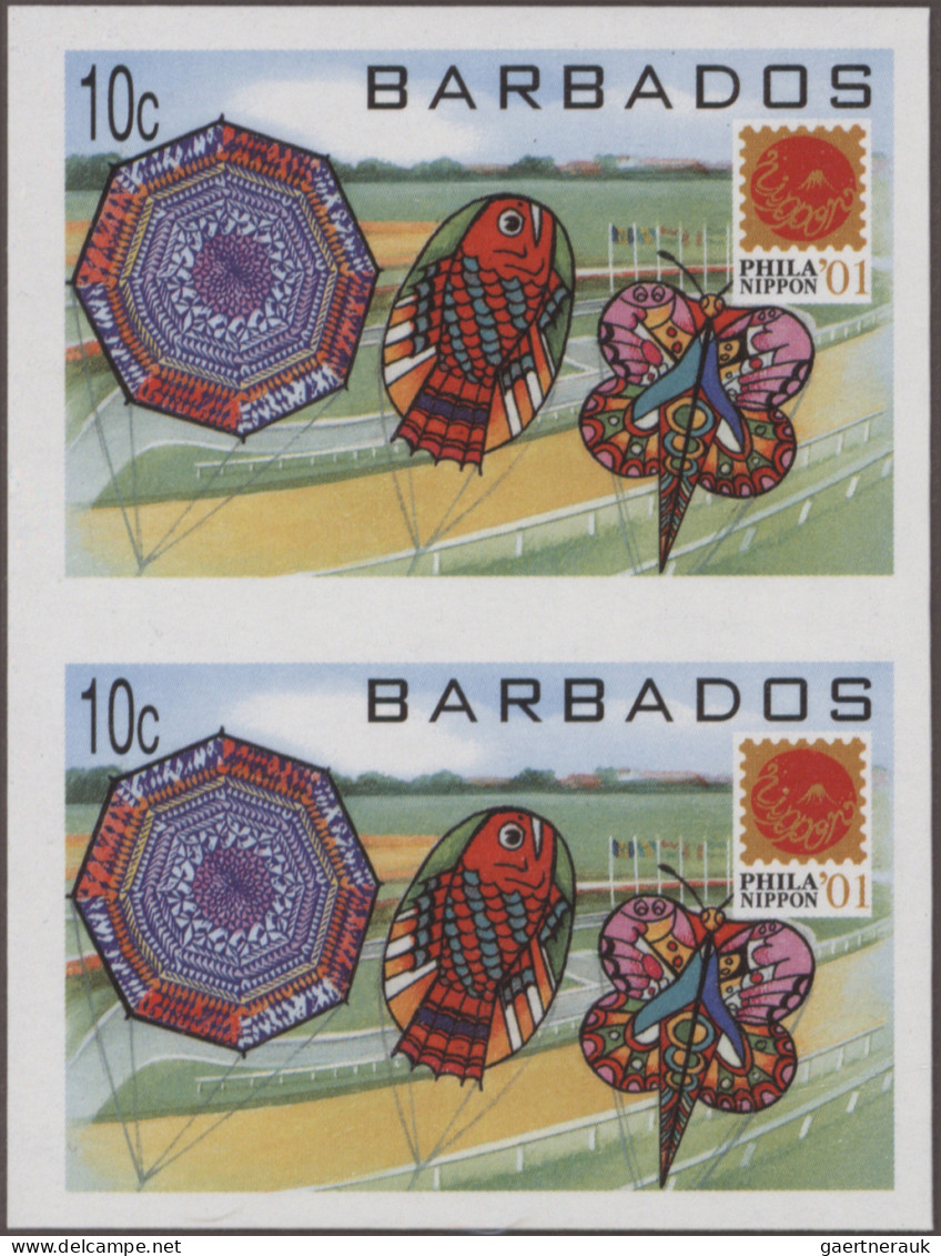 Barbados: 1994/2007 Collection containing 1502 IMPERFORATE stamps (inclusive som